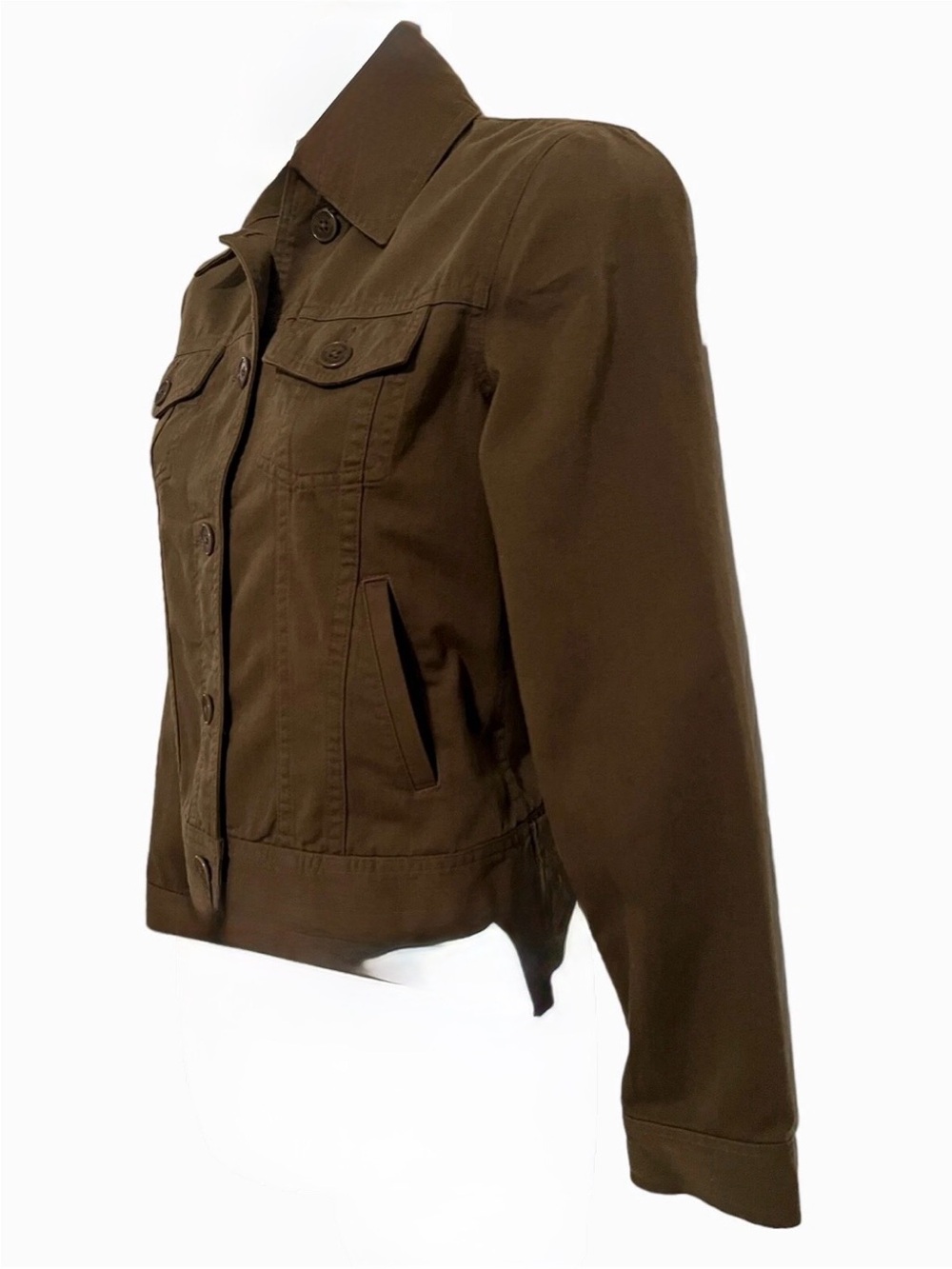 Ralph Lauren Jacket Lightweight 6-Pocket Army Olive Green Women Small Petite - Picture 3 of 7
